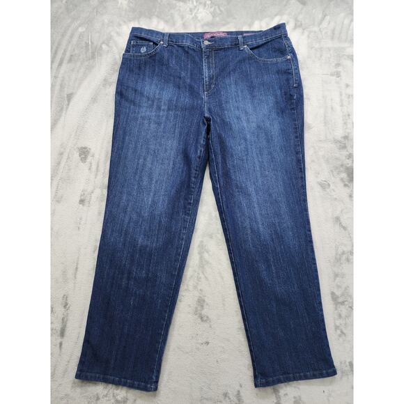 Gloria Vanderbilt Amanda High Rise Slim Leg Jeans Size 20W Blue Stretch Denim - Picture 1 of 15